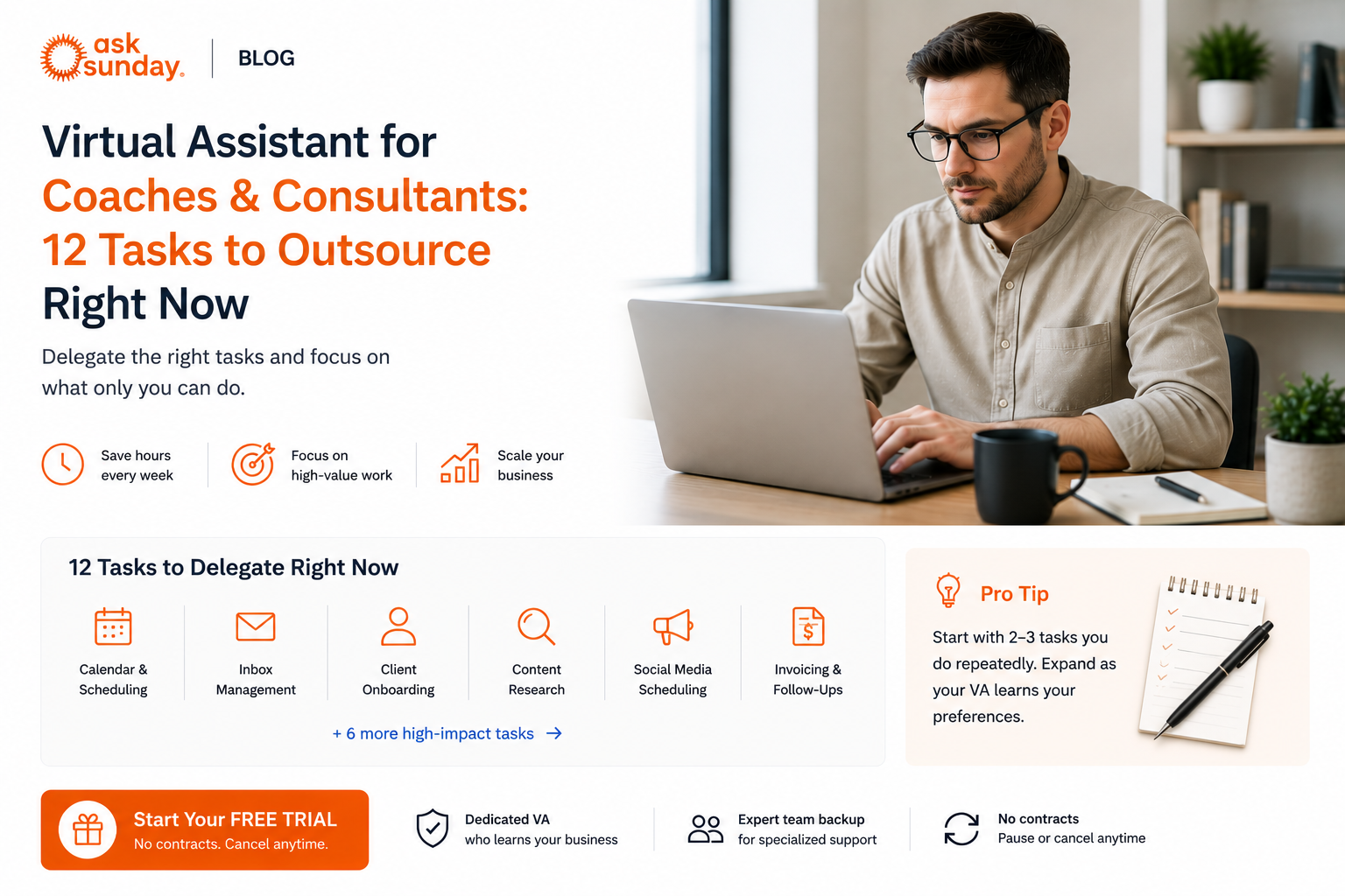 Virtual Assistant for Coaches and Consultants: 12 Tasks to Outsource Right Now
